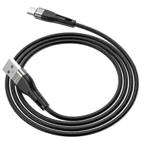 Кабель BOROFONE BX46 USB - Type-C 3A 1m silicone black), мініатюра зображення № 1