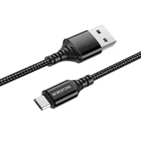 Кабель BOROFONE BX54 USB AM - Micro 2.4A 1m black), мініатюра зображення № 3