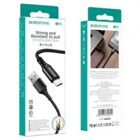 Кабель BOROFONE BX54 USB AM - Micro 2.4A 1m black), мініатюра зображення № 5