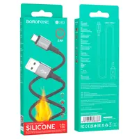 Кабель BOROFONE BX83 USB - Micro 2.4A 1m чорний), мініатюра зображення № 1