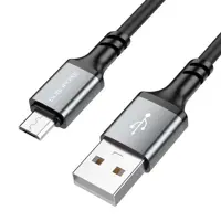 Кабель BOROFONE BX83 USB - Micro 2.4A 1m чорний), мініатюра зображення № 1