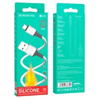 Кабель BOROFONE BX83 USB AM - Micro 2.4A 1m білий), мініатюра зображення № 1