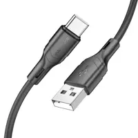 Кабель BOROFONE BX99 USB - Type-C 3A 1m silicone black), мініатюра зображення № 1