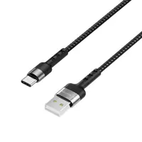 Кабель BOROFONE USB AM>Type-C BX34  3A 1m Black