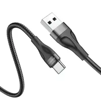 Кабель BOROFONE USB AM>Type-C BX61 Source for Type-C 3A/1m black