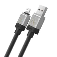 Кабель Baseus USB AM - lightning CoolPlay CAKW000401 2,4A 1m Black), мініатюра зображення № 1