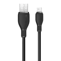 Кабель Baseus USB AM - lightning Pudding Series P10355700111-00 2.4A 1,2m Black), мініатюра зображення № 1