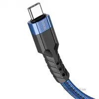 Кабель HOCO U110 USB - Type C 2,4A 1.2м Blue), мініатюра зображення № 1