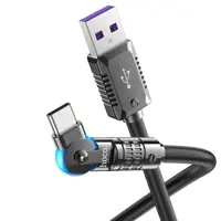 Кабель HOCO U118 USB - Type-C 100W 5A 1,2m чорний), мініатюра зображення № 1