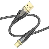 Кабель HOCO U121 USB - Type C 3А 1м чорний), мініатюра зображення № 1