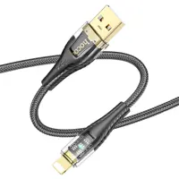 Кабель HOCO U121 USB AM - Lightning 2,4А 1m чорний), мініатюра зображення № 1