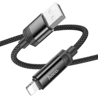 Кабель HOCO U126 USB - lightning (iPhone) 2,4A 1.2m чорний), мініатюра зображення № 1