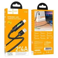 Кабель HOCO U126 USB - lightning (iPhone) 2,4A 1.2m чорний), мініатюра зображення № 1