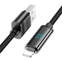 Кабель HOCO U127 USB - lightning (iPhone) 2,4A 1.2m чорний), мініатюра зображення № 1