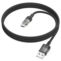 Кабель HOCO U129 USB AM - Type-C data 1,2m чорний), мініатюра зображення № 1