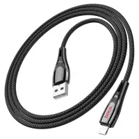 Кабель HOCO U133 USB - lightning 2.4A 1.2м чорний), мініатюра зображення № 1