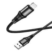 Кабель HOCO USB AM>IPhone X50 data 2,4A 1m Black), мініатюра зображення № 1