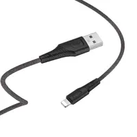 Кабель HOCO USB to Micro U58 data for 2,4A 1.2m. Black), мініатюра зображення № 2
