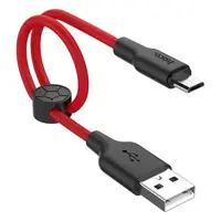 Кабель HOCO USB AM>Micro X21 Plus Silicone 2,4A/0,25m. Black&Red