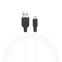 Кабель HOCO USB AM>Micro X21 Silicone 2,1A/1,0m. Black&White