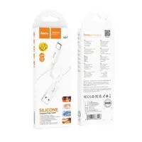 Кабель HOCO USB AM>Micro X87 silicone data cable 2,4A/1m. Білий