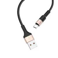 Кабель HOCO X26 USB - Type-C 1м Black/Gold), мініатюра зображення № 1