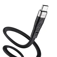 Кабель HOCO X53 USB - Type-C Ange silicone 3A 1m Black), мініатюра зображення № 1