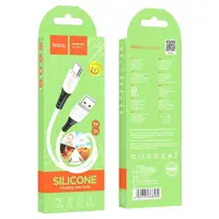 Кабель HOCO USB AM>Type-C X82 silicone data cable 3A/1m. Білий