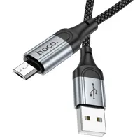 Кабель HOCO X102 USB - Micro 2,4A 1m чорний), мініатюра зображення № 1