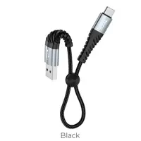 Кабель HOCO X38 USB - Type-C 0,25m Black), мініатюра зображення № 1