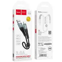 Кабель HOCO X38 USB - Type-C 0,25m Black), мініатюра зображення № 1