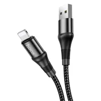 Кабель HOCO X50 USB - lightning 2,4A 1m Black), мініатюра зображення № 1