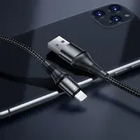 Кабель HOCO X50 USB - lightning 2,4A 1m Black), мініатюра зображення № 1