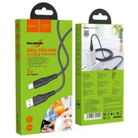 Кабель HOCO X58 USB AM - Type-C silicone data 4A 1m  black), мініатюра зображення № 1