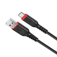 Кабель HOCO X59 USB - Type C 2,4A 1m чорний), мініатюра зображення № 1