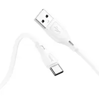 Кабель HOCO X61 USB AM - Type-C silicone 2,4A 1m білий), мініатюра зображення № 1