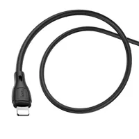 Кабель HOCO X61 USB AM - lightning Silicone 2,4A 1m Black), мініатюра зображення № 1