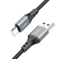 Кабель HOCO X86 USB - Type-C 3A 1м silicone чорний), мініатюра зображення № 1