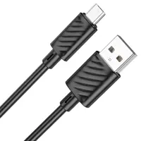 Кабель HOCO X88 USB - Micro data cable 2,4A 1m чорний), мініатюра зображення № 1