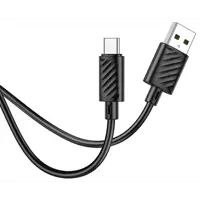 Кабель HOCO X88 USB AM - Type-C data 3A 1m Black), мініатюра зображення № 1