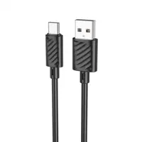 Кабель HOCO X88 USB AM - Type-C data 3A 1m Black), мініатюра зображення № 1