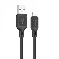 Кабель HOCO X90 USB - Lightning 2,4A 1m чорний), мініатюра зображення № 1