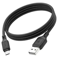 Кабель HOCO X90 USB - Micro 2,4A 1m silicone Black), мініатюра зображення № 1