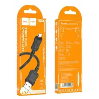 Кабель HOCO X94 USB AM - Micro data 3A 1m Black), мініатюра зображення № 1