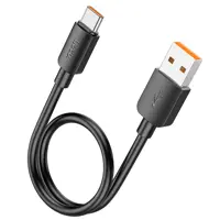 Кабель HOCO X96 USB - Type-C 100W 0,25m Black), мініатюра зображення № 1