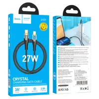 Кабель PD Power Delivery HOCO U121 Type-C - Lightning 3A PD20W 1,2m чорний), мініатюра зображення № 1