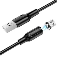 Кабель магнітний BOROFONE USB AM>Micro BX41 Amiable 2.4A 1.2m black