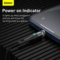 Кабель магнітний Baseus CALXC-KG1 USB - Lightning 2.1A 1m Grey-black), мініатюра зображення № 1