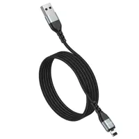 Кабель магнітний HOCO U96 USB - Lightning (iPhone) 2,4A 1,2m charging data Black), мініатюра зображення № 1