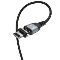 Кабель магнітний HOCO U96 USB - Lightning (iPhone) 2,4A 1,2m charging data Black), мініатюра зображення № 1